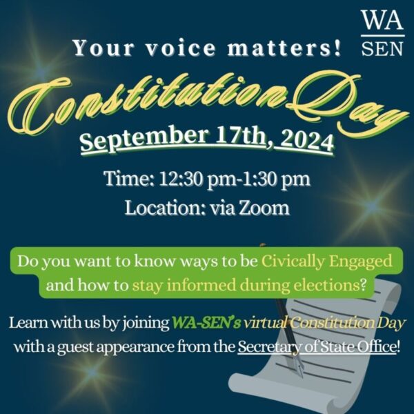 Your Voice Matters! WA-SEN’s Virtual Constitution Day Event